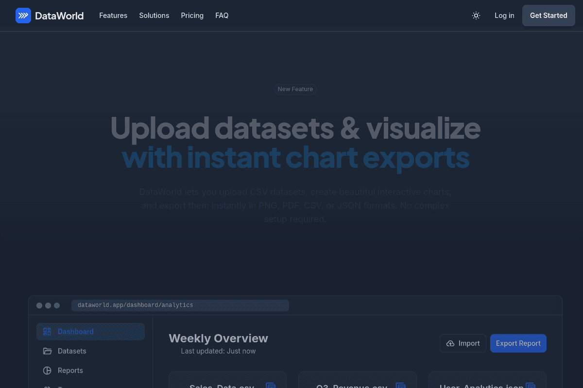 Dataworld website preview
